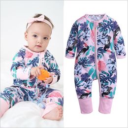 Kinderen overalls pyjama -kleding voor pasgeborenen bananenkinderen katoenen overalls met lange mouwen voor jongens en meisjes