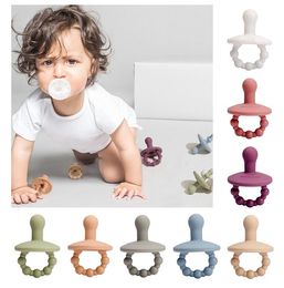 Kinderen fopspeen siliconen cartoon smiley baby emotioneel rustgevende kauwen veilige kinderziektes pacifiers houder