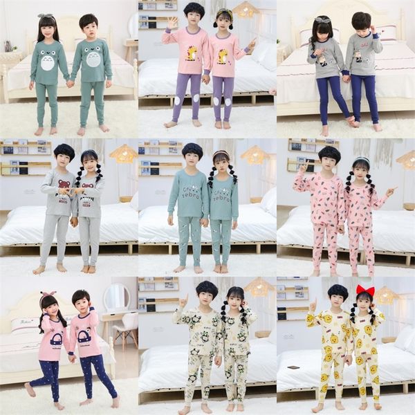 Pyjamas pour enfants garçons Totoro coton vêtements pantalons ensemble vêtements de nuit de dessin animé enfants pyjamas pour filles enfant en bas âge bébé tenues enfant pyjama 20221005 E3