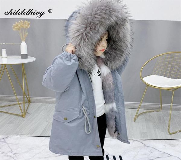 Enfants Parka pour filles 2020 hiver épais filles fausses en fausse fourrure manteau de mode pour les filles pour filles enfants enfants