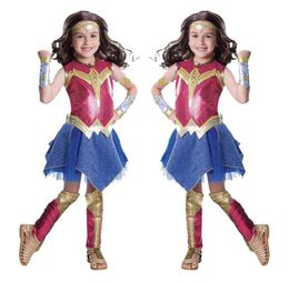 Kindervoorstellingskostuums Deluxe Kind Dawn Of Justice Wonder Woman-kostuum Halloween-kostuums3467541