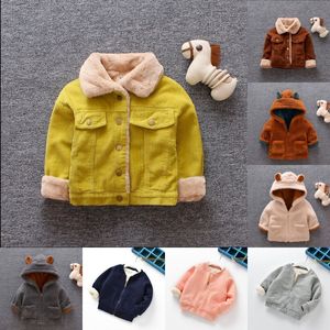 Kinderen pluche losse jas verdikking jas herfst en winter babymeisjes jongens kleding kind kinderen jassen kleding 27yq h1