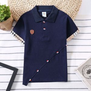 Kinderen Polo Shirt Solid Kids Boys Polo Shirts Korea Fashion Boys Designer Design School Uniform 2-14 jaar 240515