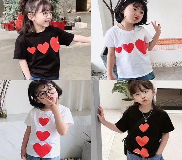 Enfants Polos Designer Kids Vêtements Pullover Tees Casual Boy Girl Vêtements Red Heart Eyes 100 Coton Shirt Family Matching Taille 3946602