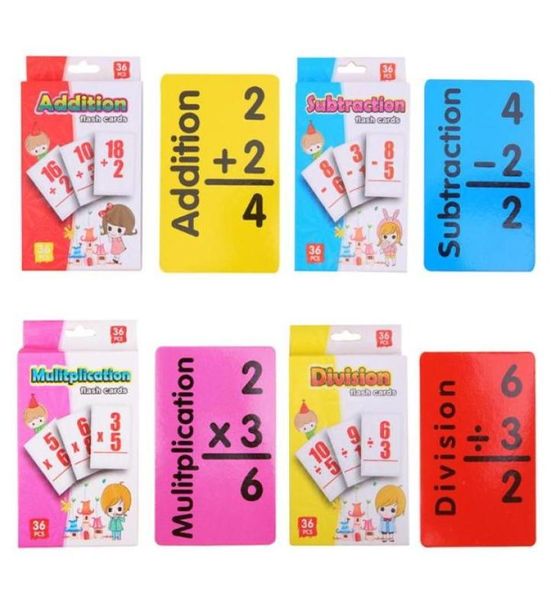 Puzzle pour enfants, carte arithmétique pour l'éducation précoce, 36 cartes d'apprentissage de l'anglais, jouets pour enfants, jouets éducatifs 1383774