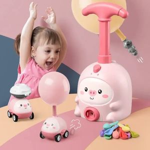 Enfants fusée ballon er jouets voiture Montessori inertiel Air puissance véhicule jouet pour garçons filles 240321