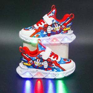 Chaussures pour enfants Chaussures pour enfants Sneakers décontractés garçons filles tendance aux chaussures rouge bleu tailles 22-36 o95h