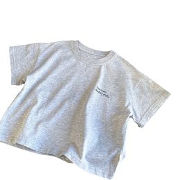 T-shirt respirant tout en coton pour enfants, nouveau haut beau et à la mode, polyvalent pour les garçons de petite et moyenne taille, tendance