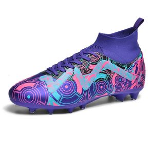 Chaussures de football antidérapantes pour enfants Mentes Ag Tf Soccer Chaussures violet vert vert pour les jeunes enfants