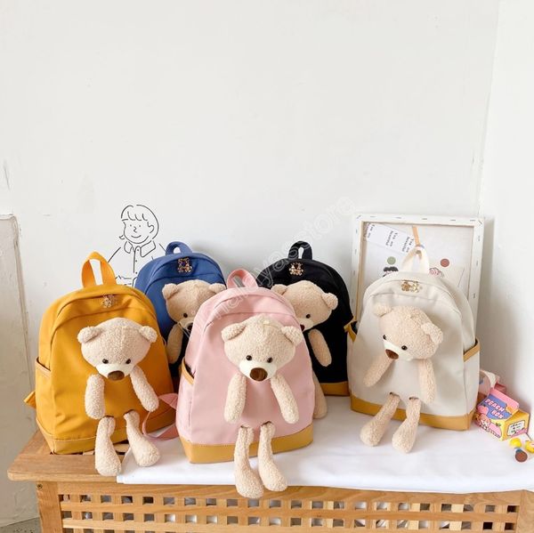 Sac à dos pour enfants sac à main dessin animé ours mignon sacs d'école pour enfants garçon fille sacs à dos