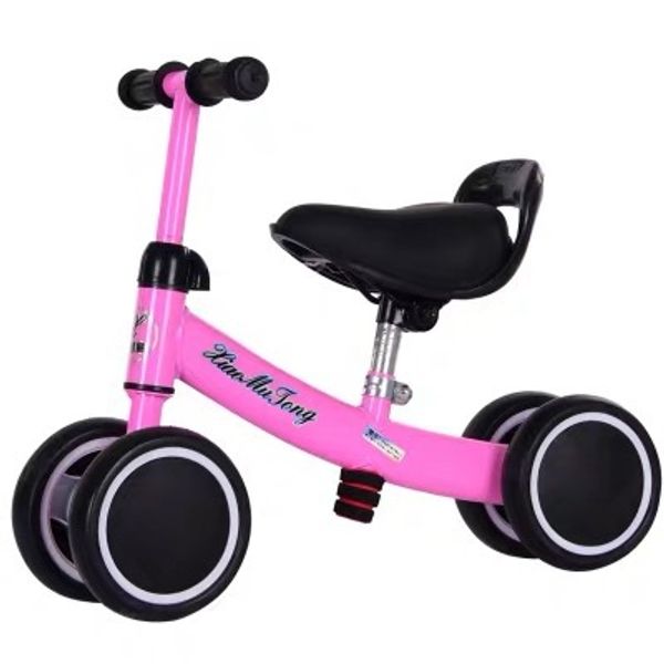 Coche de equilibrio para niños, sin Pedal, patinete de cuatro ruedas, cochecito para niños pequeños, coche giratorio para bebés, juguete para niños, yo-yo, juguetes para montar