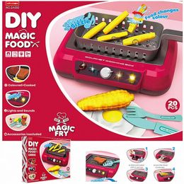Barbecuetafel speelgoed voor kinderen spelen thuis kleurveranderende voedsel simulatie rijst koken multifunctionele inductiekookplaat 240104