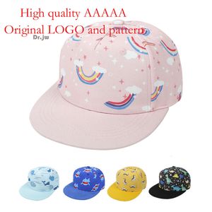 Casquette de Baseball pour enfants, bord plat, chapeau hip-hop tendance pour garçons, chapeau de soleil imprimé de dessin animé pour filles