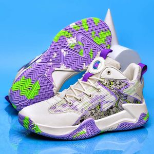 Chaussures de basket-ball pour enfants Traineurs sportifs pour garçons Basqueurs en mailles respirantes pour femme homme