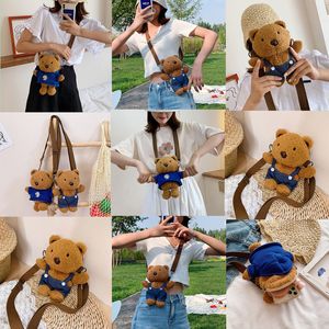 Sac ours pour enfants portefeuille zéro sac animal Teddy dessin animé mignon épaule unique