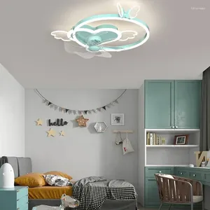 Slaapkamerlamp voor kinderen Smart Simple plafondlampen Dineren /Woonkamer Huishouden Geïntegreerde fan Kroonluchter