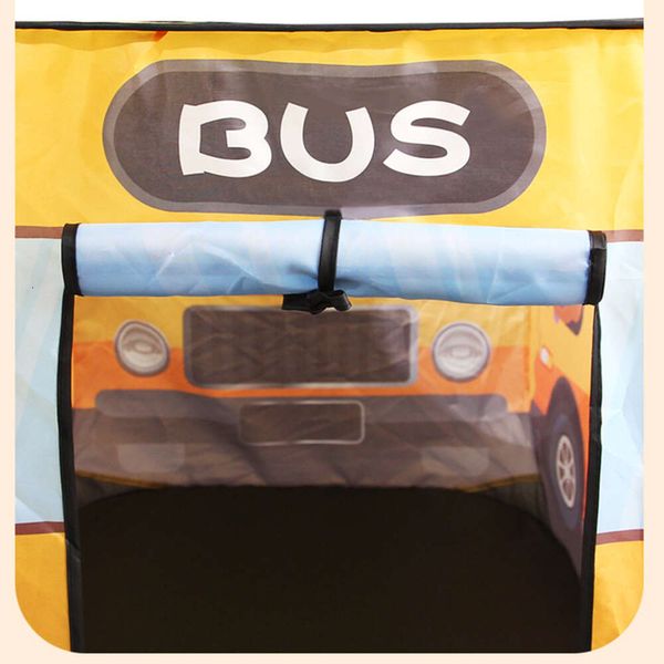 Autobús para niños Pop Up Up Play para niños Playhouse plegable al aire libre Juguete Food Truck Truck Boy Game House Ball Pit Tent