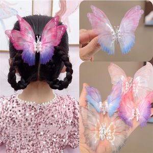 Children's Butterfly Pearl Hairpin Girls Moving Colorfy Butterfly Headwar Cute Jewelry GC1976