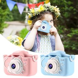 Caméra pour enfants 2 pouces double caméra 1080P écran HD enfants appareil photo numérique en plein air pographie vidéo Mini jouets éducatifs 240123
