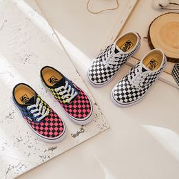 Kindercanvas Schoenen 2021 Lente One-Step Candy Color Fashion Casual schoenen voor jongens en meisjes 210308