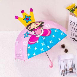 Dessin animé pour enfants mignon princesse 3d stéréoscopique garçons et filles Baby Design Umbrella l2405