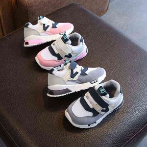 Casual schoenen voor kinderen Leer Autumn Baby jongens Meisjes Casual sneakers Ademende zachte anti-slip lopende sportschoenen Maat 21-30 G220527