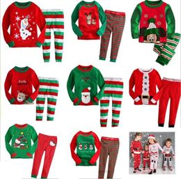 Children's Christmas Pajamas Set Elk Clothing Boys Sleepwear Clothes Kids Baby Cotton Cartoon Pijamas Winter Autumn Pyjamas