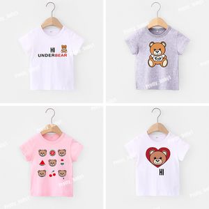 Vêtements pour enfants T-shirt Vêtements pour enfants Boys filles Carton d'été Tops à manches courtes Vêtements de bébé 100% coton