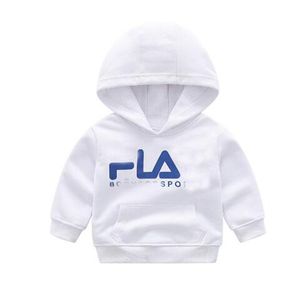 Vêtements pour enfants sweat à capuche blanc 2022 printemps et automne nouvelles filles coton enfants veste garçons décontracté hauts bébé chemise à capuche