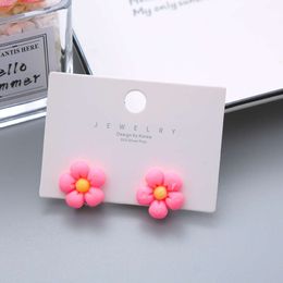 Boucles d'oreilles en résine pour enfants, fruits mignons, résistants à la douleur, fleur féminine, Clip amusant, édition coréenne, accessoires d'oreille