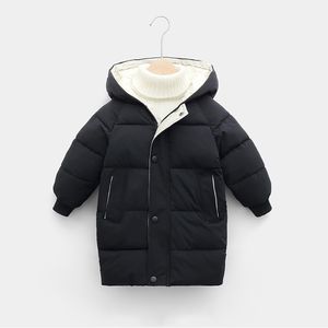 Enfants Down Coat Veste d'hiver pour bébés garçons filles Parka en coton rembourré Manteaux Épaissir Chaud Long Vestes Enfants Survêtement LJ201203