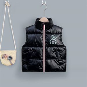 Gilet en coton pour enfants pour garçons et filles en automne et en hiver Zhongda Tong Li Ling manteau épais brillant gilet chaud sans lavage