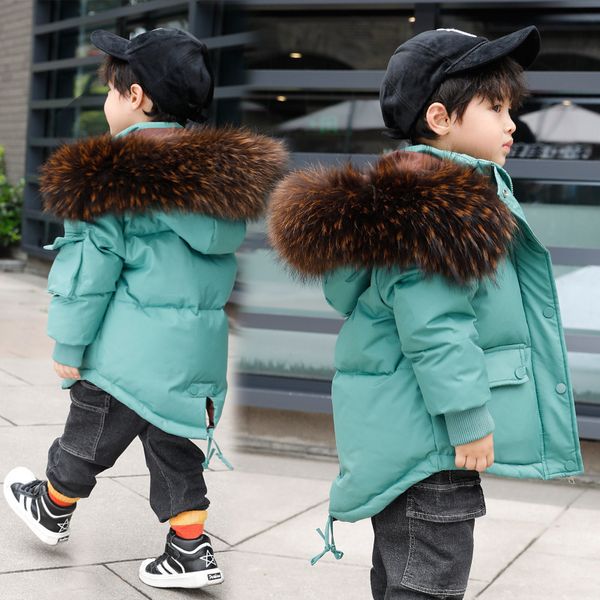 Doudoune pour enfants pour hommes de petite et moyenne taille pour enfants nouveau long manteau de garçon épaissi coréen pour femmes LJ201017