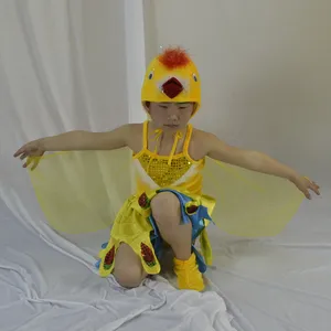 Drame pour enfants mignon petit animal jaune fourrure de performance Costume