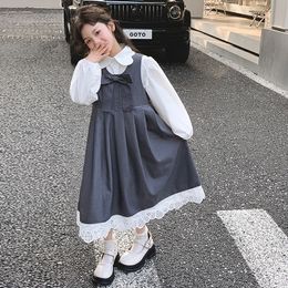 Costume pour enfants, robe d'été preppy, ensemble deux pièces, nouveau style simple