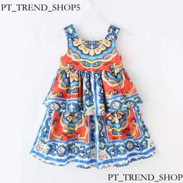 Robe pour enfants Summer Girls Printing Shetfrers Dress European and American Baby Children Clothing 831 A18