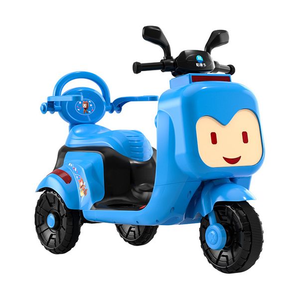 Motocicleta eléctrica para niños Carga de bebé Música Luces Batería Coche de juguete al aire libre Vehículos Coches en paseo para niños y adultos