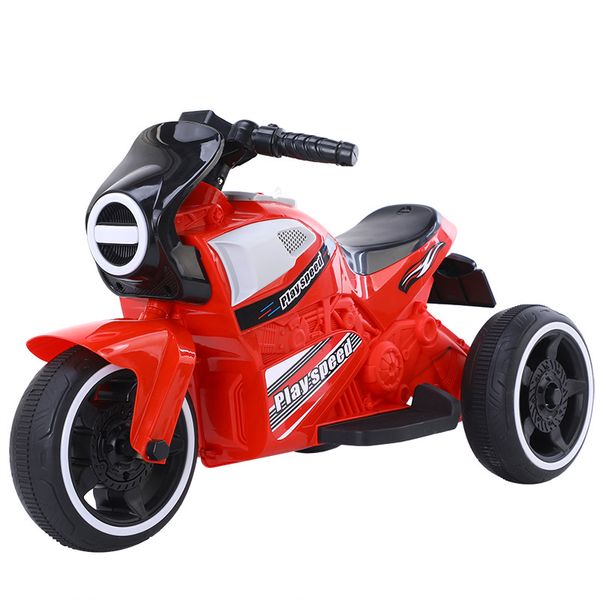 Motocicleta eléctrica para niños, triciclo, juego de tres ruedas, cochecito de juguete con educación temprana, coche eléctrico para niños