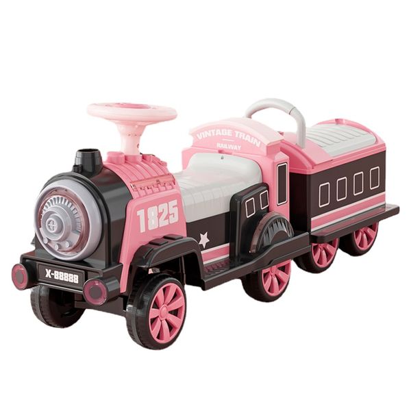 Pequeño tren eléctrico para niños Control remoto Bebé Spray Juguete Doble accionamiento Recargable Paseo en coche