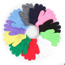 Enfants Doigt Gants Mode Enfants Enfants Gant Magique Mitaine Fille Garçon Enfant Stretch Tricoté Hiver Chaud Choisissez Couleur Drop Livraison Dhfa7