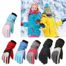 Kindervingerhandschoenen Mode Kinderen Kinderen Winter Sneeuw Warm Jongens Meisjes Ski Winddicht Waterdicht Dikker Houden 231027