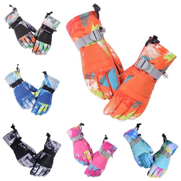 Gants de doigts pour enfants Enfants Enfants Hiver Chaud Snowboard Écran Tactile Gants de Ski Doigt Complet Mitaines P0RA 231026