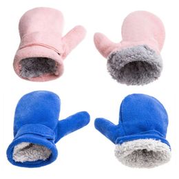 Vingerhandschoenen voor kinderen Peuter Baby Kinderen Winterwanten Gemakkelijk aan te trekken Baby Jongens Meisjes Warme dikke fleece Vingerloze handschoenen voor kinderen Handwarmers voor buiten 231027