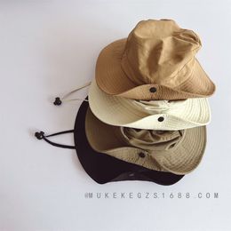 Sombrero de pescador para niños Primavera Verano Marea Niño Niña Tesoro Salida al aire libre Visera grande Sombrero de lavabo