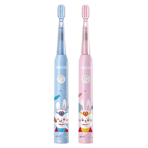 Brosse à dents électrique flash pour enfants 5 à 10 ans brosse à dents à cheveux moelleuse à 3 vitesses Charge réglable IPX7 brosse à dents imperméable