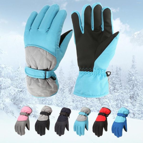 Guantes para niños, guantes para montar en esquí, guantes cálidos antideslizantes impermeables a prueba de viento para invierno, multicolor opcional