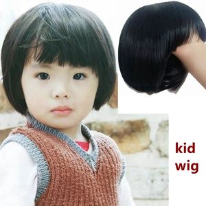 Accessoires de cheveux pour enfants Baby Wigs Boy Headress Little Girl Headgear Child Hood Brown Head Cover Reborn Doll Toupee 240109