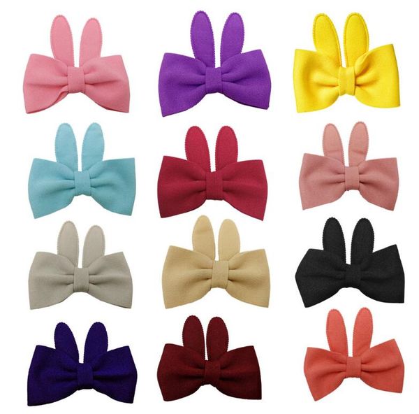 Accessoires pour cheveux pour enfants arc stéréo petites oreilles de lapin en épingle à cheveux pinces à cheveux mignonnes et douces barrettes faites à la main dans la coiffure des filles