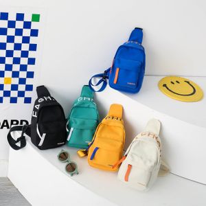 Handtassen voor kinderen mode coole jongens veelzijdig contrast kleuren borsttas modieuze babyjongens uitgaande verandering canvas crossbody tas