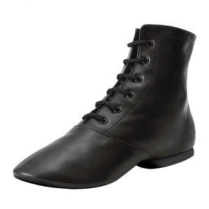 Les bottes de jazz pour enfants avec chaussures de danse en cuir à semelle séparée conviennent aux filles et aux garçons (tout-petits/tout-petits/adultes)
